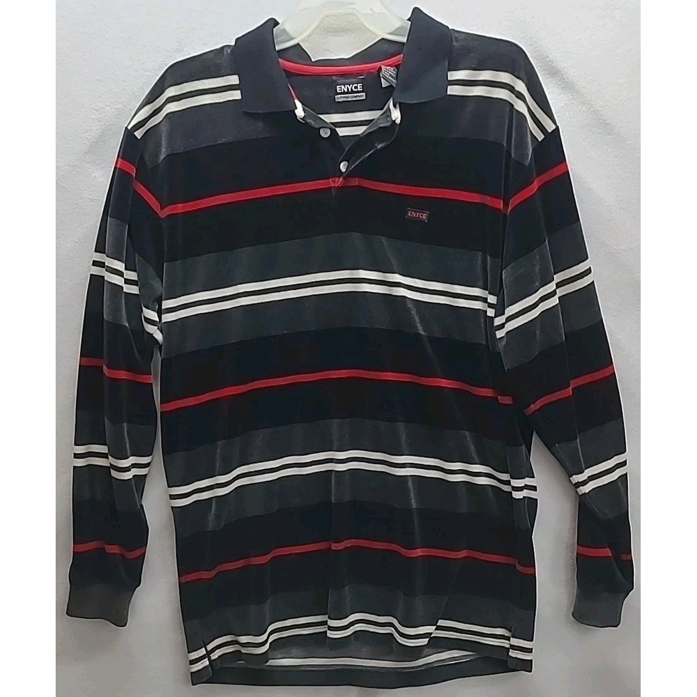 ENYCE Clothing Company 90s  Y2K Velour‎ Streetwear Grunge Shirt XL